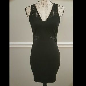 Lush Black Mini Sleeveless Bodycon Dress Size M